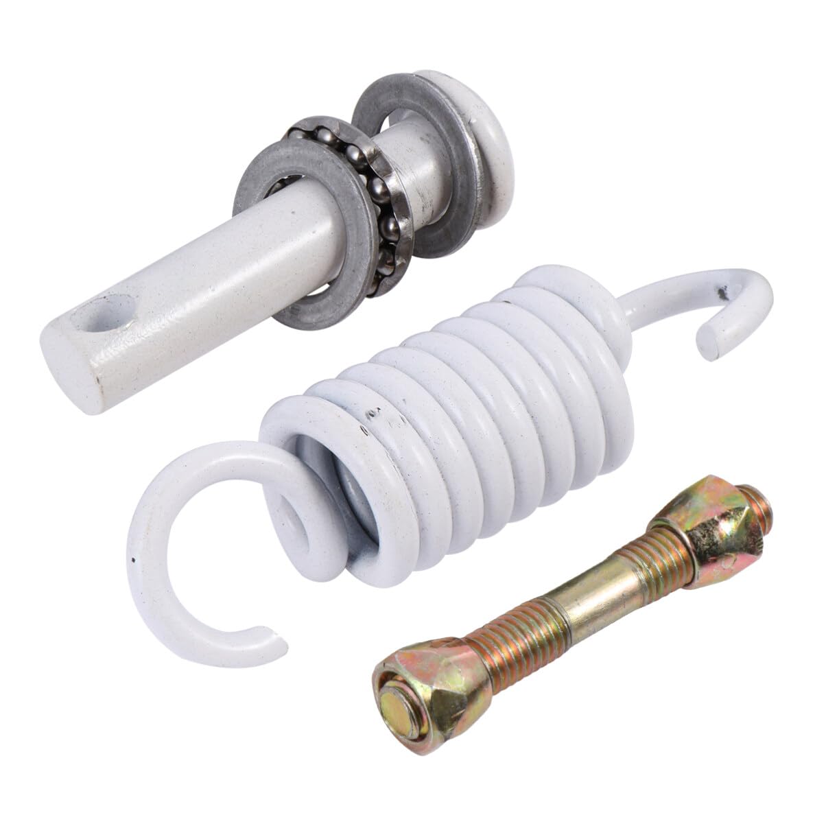 Holibanna 1 Set Spring Swing Hook Heavy Duty Metal Hangers Hammock Plug Outdoor Accessories Outdoor Swing Spring Hanging Heavy Duty Clothes Hanger Supply White Steel Alloy Hardware Replace