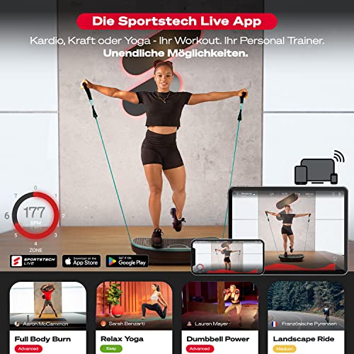 Sportstech Messeneuheit! Vibrationsplatte VP250 im edlen Curved Slim Design | Fettverbrennung & Muskelaufbau | leiser… – Bild 4