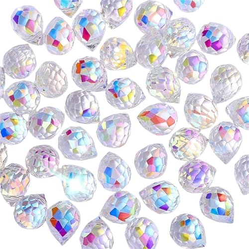 (Materiale delle perline) Queste perle da realizzare sono realizzate in vetro e le perle di vetro per gli acchiappasole sono durevoli.Le perle Suncatcher sono adatte per realizzare vari lavori artigianali e decorazioni.