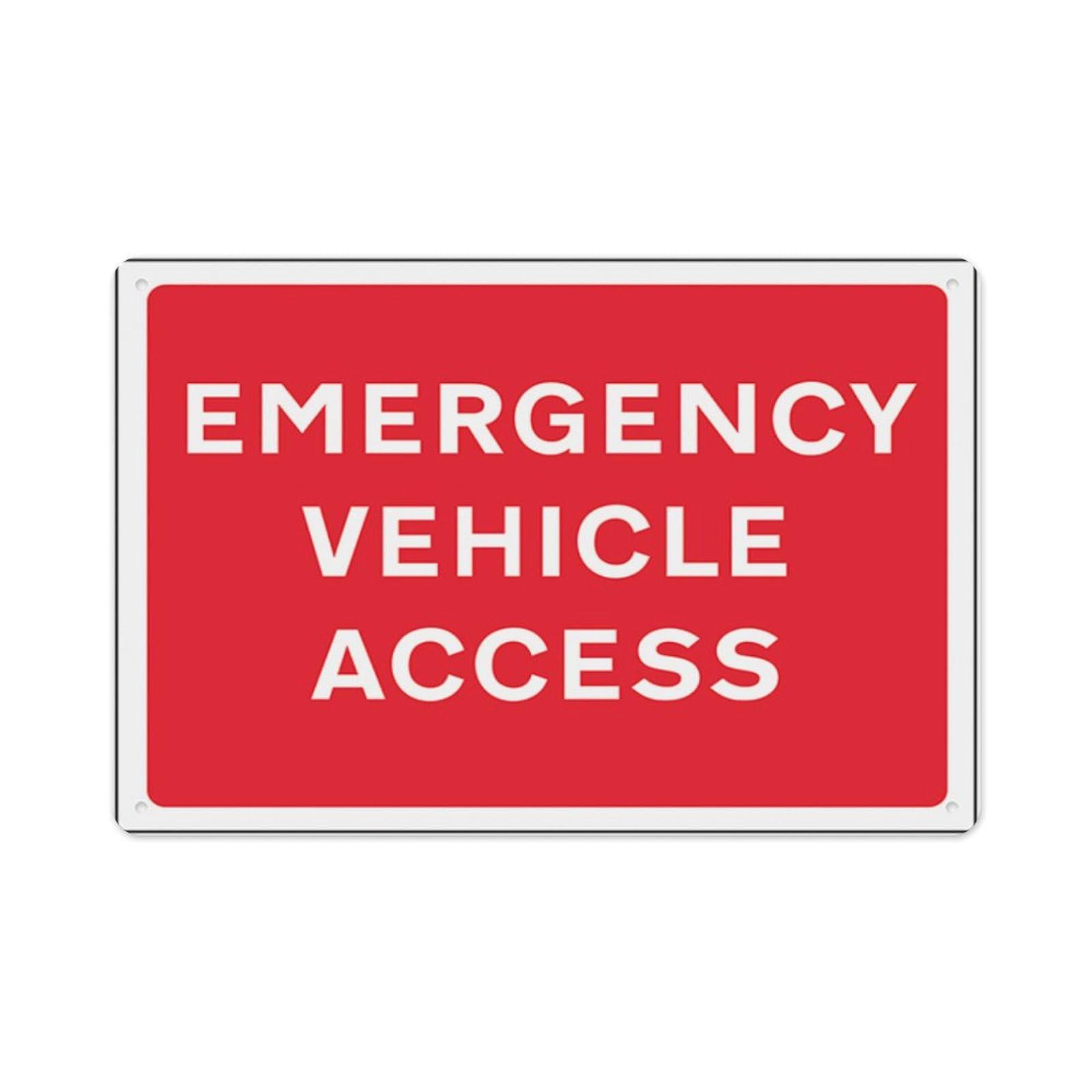 peiyeety Emergency Vehicle Access Aluminum Tin Warning Signs For Home Outdoor Garden 8X12 Inches