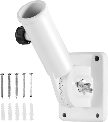 Soportes para Asta de Bandera, BONWIN Soporte de Montaje para Asta de Bandera de 1" con Herrajes para Pared de Casa Porche, 1" de Diámetro Interior,