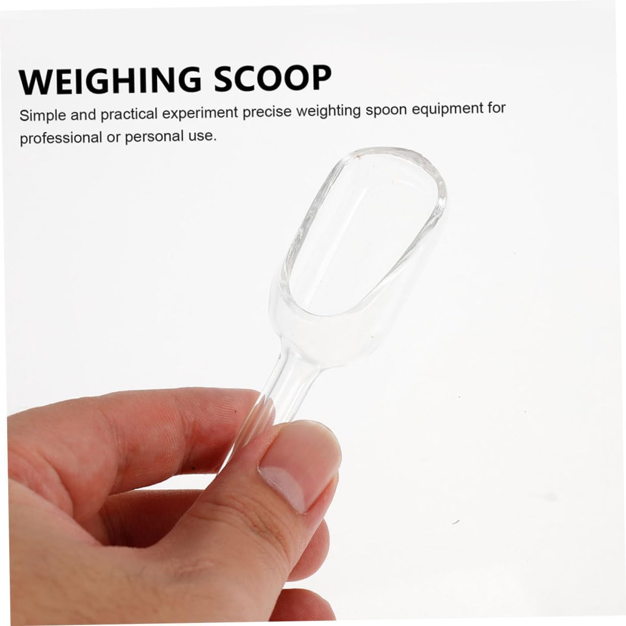 Cabilock 2sets Glass Weighing Spoon Set Long Handled Measuring Spoons for Precise Grams Funnel for Sample Transfer 2pcs*2