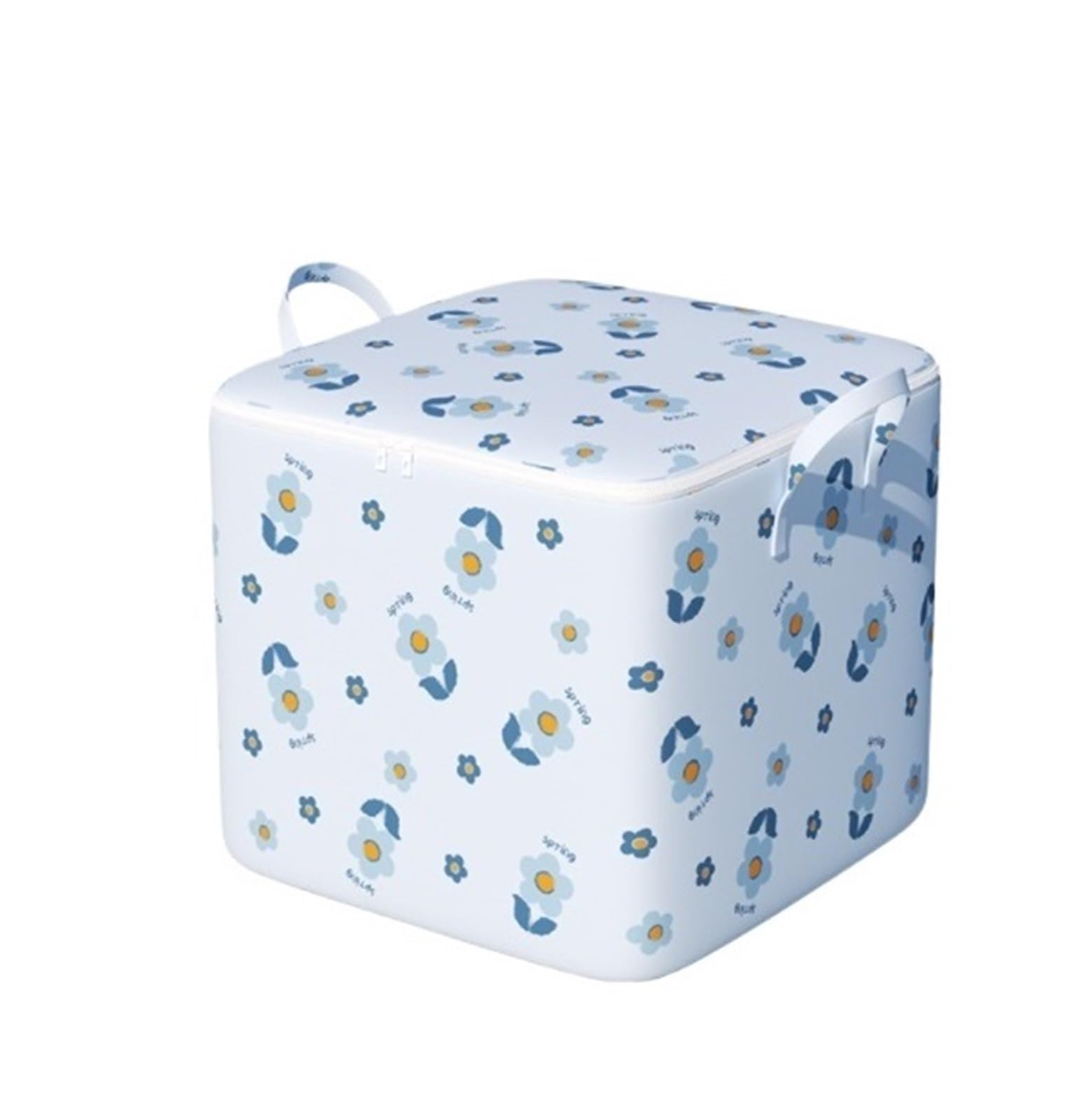 Bolsas Almacenaje Ropa Cubierta No Tejida De La Cremallera Del Doble Del Bolso Del Almacenamiento For El Almacenamiento Combinado Del Edredón De La Ropa Organizador Armario Para Edredones(Blue,50*56*5