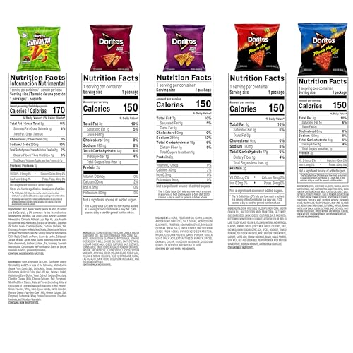 Image of Doritos Hot & Spicy Mix Variety Pack, 1oz Bags, (Pack of 40), Packaging May Vary