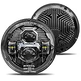 HWSTAR Pair New Upgraded 1000% Brighter Anti-glare 7 Inch Led Headlights Round Compatible with Jeep Wrangler JK JKU TJ LJ Chevy Ford GMC Dodge Mazda Nissan VW Mack etc DOT H6024 Hi/Low Sealed Beam