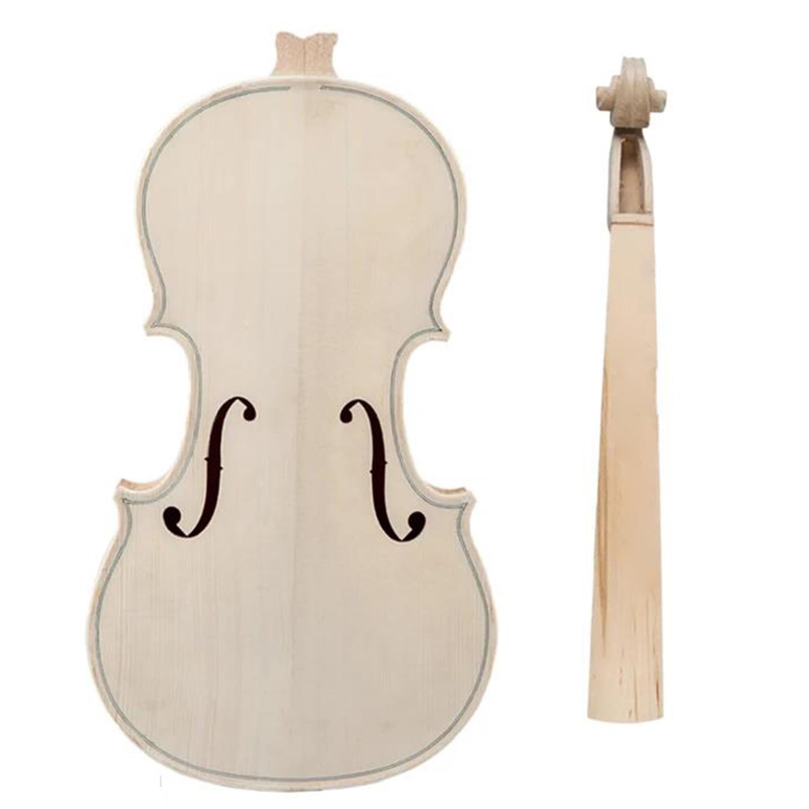 Violino Strumenti Musicali Kit Fai Da Te Per Violino Acustico In Legno Massello Naturale Manico Abete E Acero Cordiera Lega Di Alluminio(1/2)