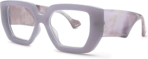 Miniatura 10 de Gafas de luz azul de marco grueso para mujeres y hombres, anteojos cuadrados de moda para juegos de computadora con lente transparente