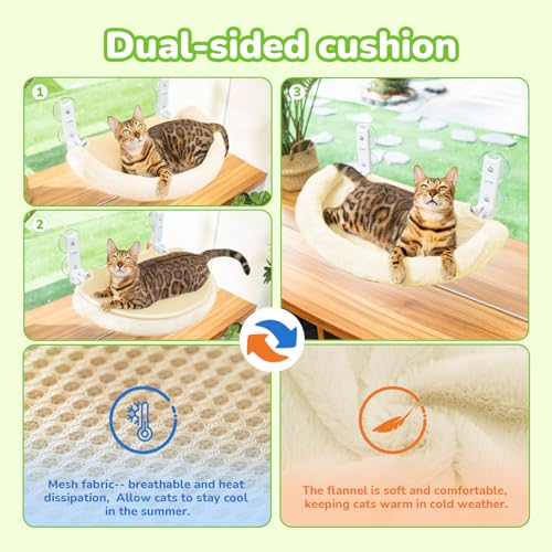 Hamac pour chats pliable pour libérer l'espace au sol avec son coussin