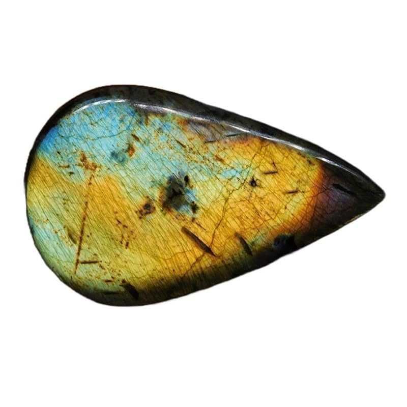 Labradorite naturelle poire 54x35mm cabochon en vrac pour création de bijoux
