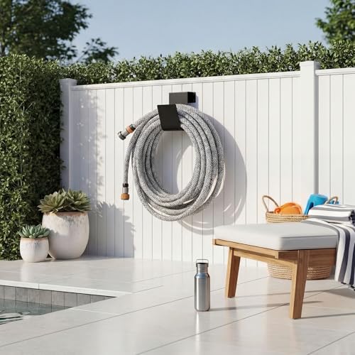 Otoolling 2 Pcs Jumbo Pool Vacuum Hose Hanger 7.7x5x5.5inch Heavy Duty Metal Hose Fence Holder Black Garden Hook for Outside Swimming Pool Skimmer Garden Tools Storage Organizer Accessories by Otoolling - Used condition - Image 7