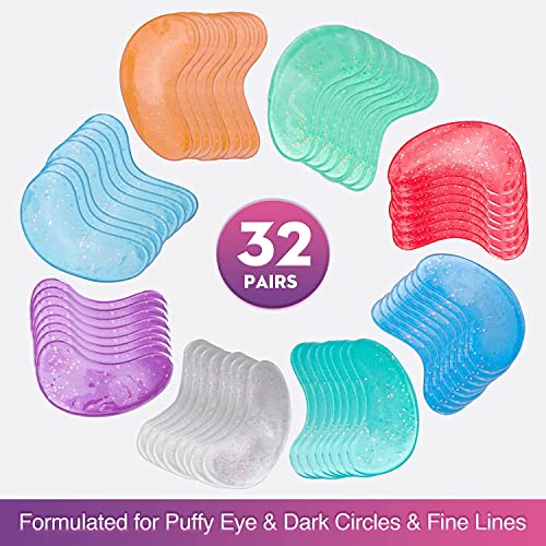 Besnel Eye Gels 32 Pairs,Natural Plants Eye Masks That Helps Reduce Puffy Eyes,Wrinkles And Dark Circles,Anti-Aging Eye Patches With Collagen Protein,Pearl Extract And Hyaluronic Acid,Eye Moisturizer Treatment #TOP4