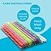 Jacent Plastic Reusable Kids Straws Plus Cleaning Brush, 6 Inch: 24 Straws