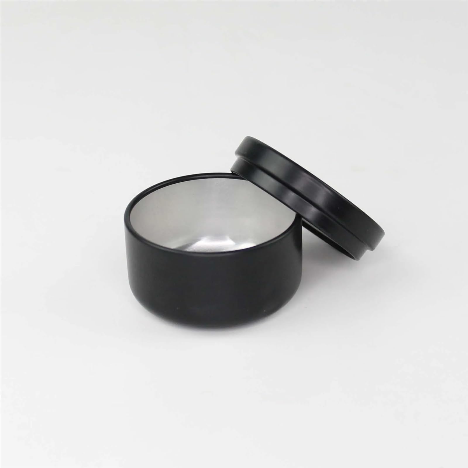 Ewuhyfp Black Candle Jars 0G Aluminum Round Box With Lid For Candle Tea Containers Empty Jar Storage Pot Refillable Cream Cosmetic Container
