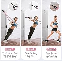 ALongSong Pilates Bar Kit 6 Ellenállásos Szalaggal Otthoni Edzéshez Állítható Magasság 5