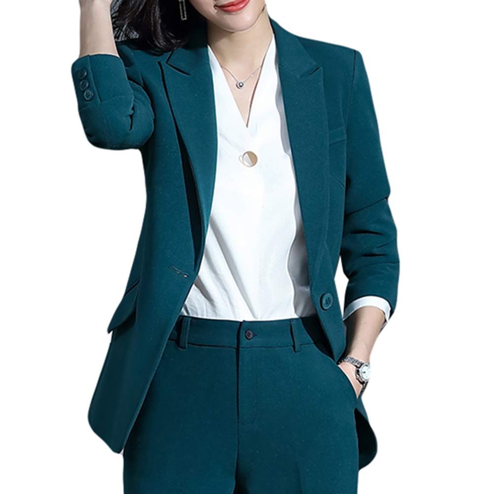 YFFUSHI Hosenanzug Damen Business Slim Fit Anzug Set Langarm Elegant Blazer Mit Outfit für Office