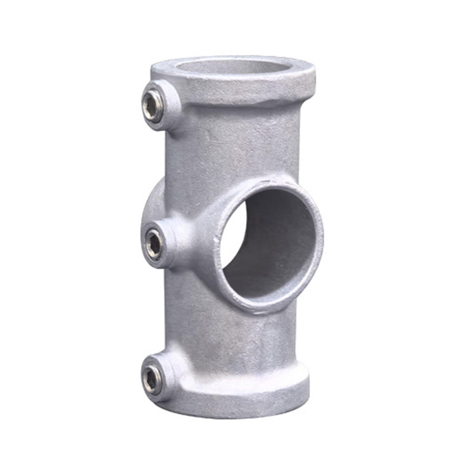 Tertioi Straight 4-Way Round Pipe Fixing Joint Storage Rack Connector For Fence Rail And Industrial Shelf Construction 3 Way Elbow Fitting Round Pipe Fixing Joint Storage Rack Connector