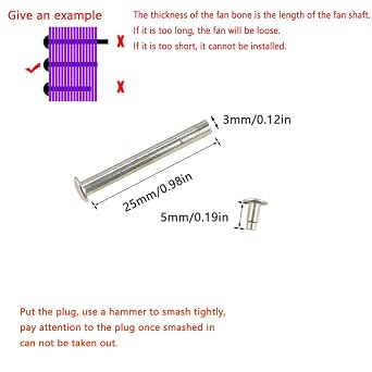 8 Pack Folding Hand Fan Axle Rivet Replacement 25mm 1inch Folding Hand Fan Rivets Parts for Foldable Chinese Japanese Vintage Bamboo Silk Fan Handheld Fans Rave Fan