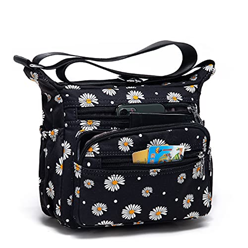 Image of Pealwel Women Shoulder Handbag Roomy Multiple Pockets Bag Ladies Crossbody Purse Tote Top Handle Satchel