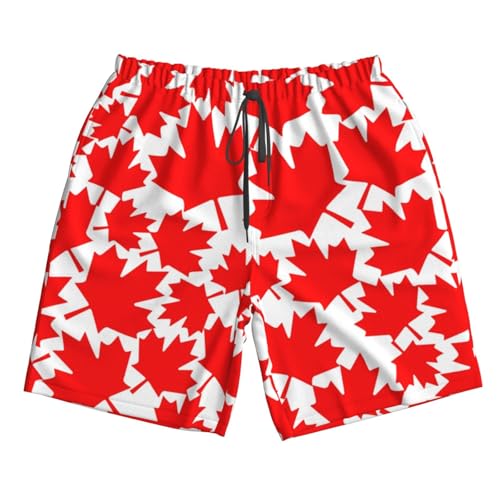 Men's Maple Leaf Canada Beach Board Shorts Swim Trunks Quick Dry Mesh Lining Swimwear3