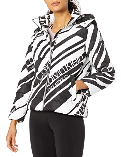 calvin klein full zip puffer coat