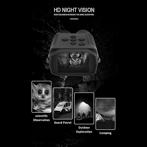 Miniatura 7 de Gafas de visión nocturna, 1080P 984 pies, 7 niveles de visión nocturna infrarroja digital, pantalla de visión grande de 2.4 pulgadas, zoom óptico 8X