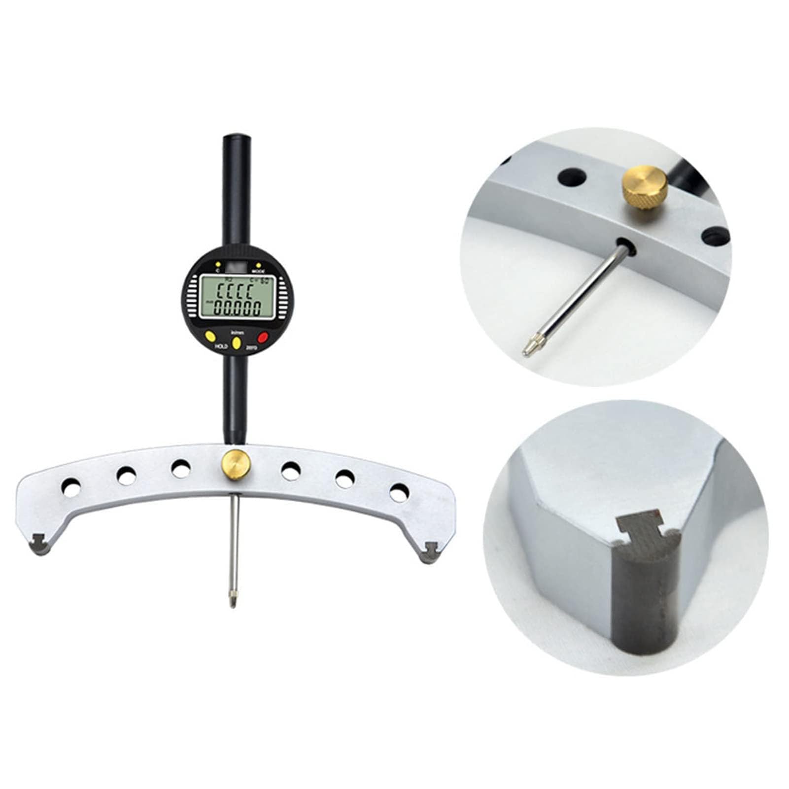 Digitales Radius-Messgerät, hochgenaues Messwerkzeug mit 200 mm Backe für präzise Messung von mechanischen Teilen und Holzformen, ideal für Handwerk und Technik
