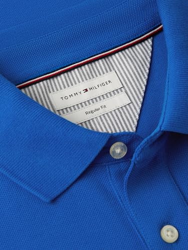 Image of Tommy Hilfiger Men's Short Sleeve Polo Shirts in Regular Fit With Stretch and Organic Pique Cotton