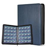 PAKESI ビックリマンシール コレクションホルダー チョコシール シール用ファイル 20ポケット リフィル25ページ 1000枚収納 シールバインダー（ネイビー）