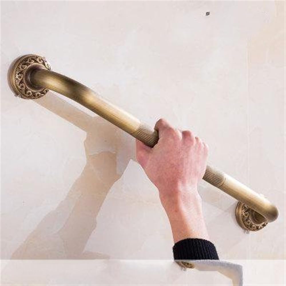WDSOPK Housewares 30/35/50/52cm Antique Brass Bathroom Bathtub Toilet Handrail Shower Safety Support Handle Towel Rack Grab Rail（50cm）