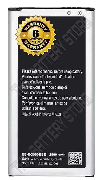 Image of THE BATTERY STORE Original EB-BG900BBE Battery for Samsung Galaxy S5 G900 G900S G900I G900F G900H - Battery with 6 Month Warranty**** (Q215)