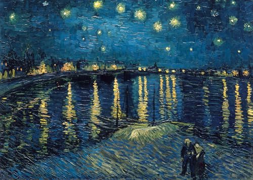 Ravensburger - Puzzle Adulte - Puzzle 1000 pièces - Art Collection - La Nuit étoilée sur Le Rhône - Vincent Van Gogh - Adultes et Enfants à partir de 14...
