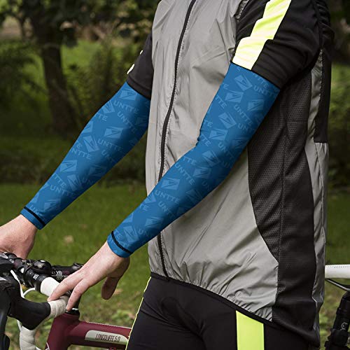 Sun Protection Arm Coverings Sleeves United-States-Postal-Service-post-office-stamps-blue-Elbow Sleeve for Men Women Cycling
