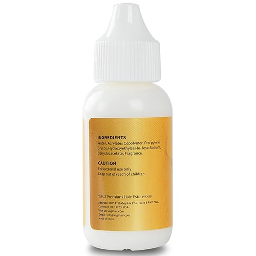 Miniatura 9 de WIGI Pegamento para peluca de alta calidad de 1.3 onzas con kit de aplicador, pegamento de encaje invisible, sujeción fuerte, fácil de aplicar,