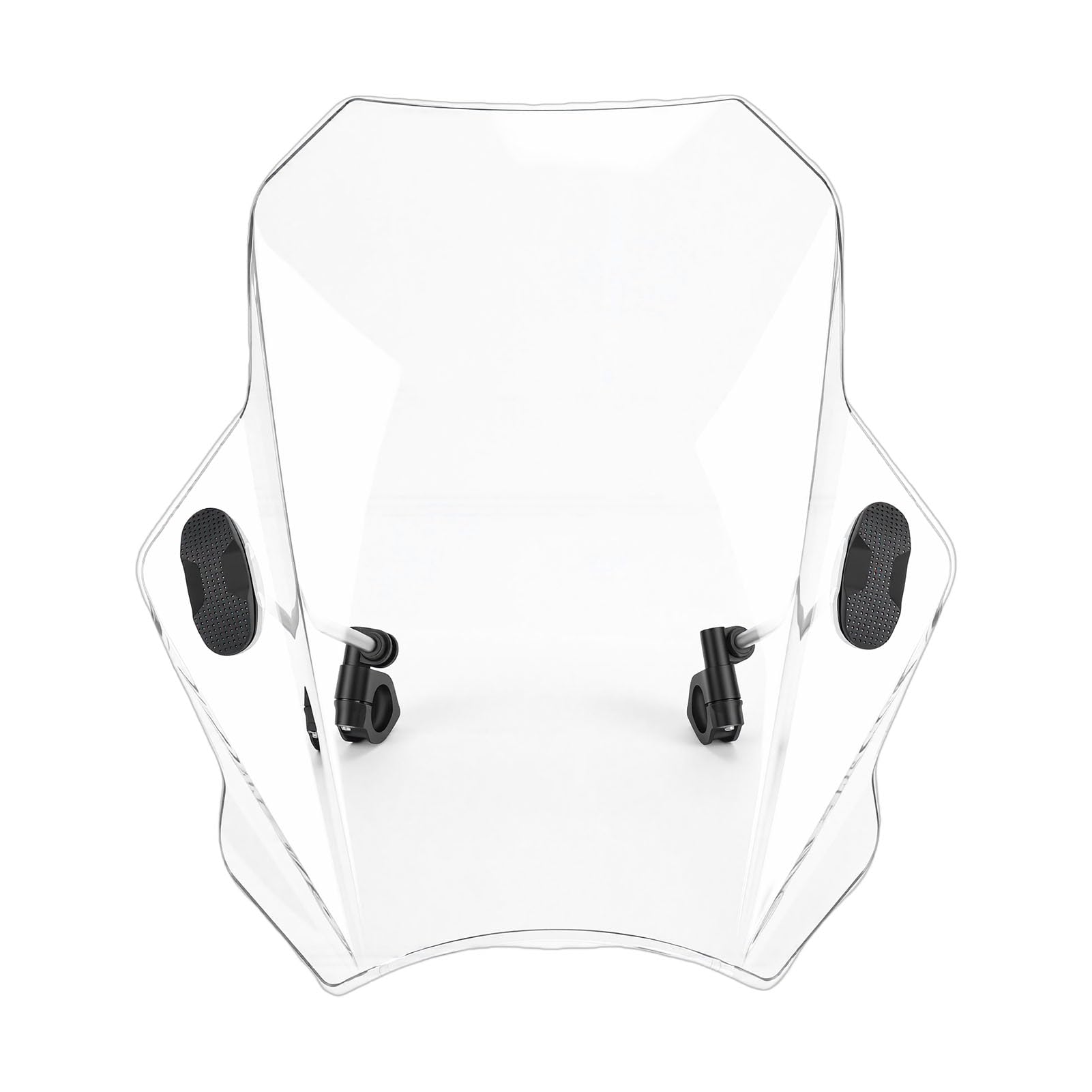 VOBOR Parabrezza Moto Trasparente Deflettore Aria Regolabile Parabrezza Sostituzione Zanzariera Anteriore per Moto con Manubrio 22mm 25mm 28mm Plastica ABS di Alta Qualit