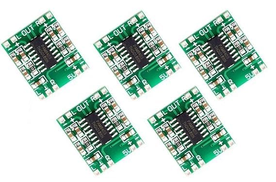 YUTH TRADING COMPANY (Pack of 5) PAM 8403 Amplifier Board Kit 5v Aamplifier Board 2 Channels 3W Dual Channel Stereo Mini Class D Digital Audio Power Amplifier Board-image-7
