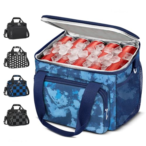 Coobiiya Insulated Lunch Bag Cooler Bag,Lunch Box for Men Leakproof,Portable Cooler Freezable Soft Lunchbox for Adult Camping,Travel,Kayaking & Beach