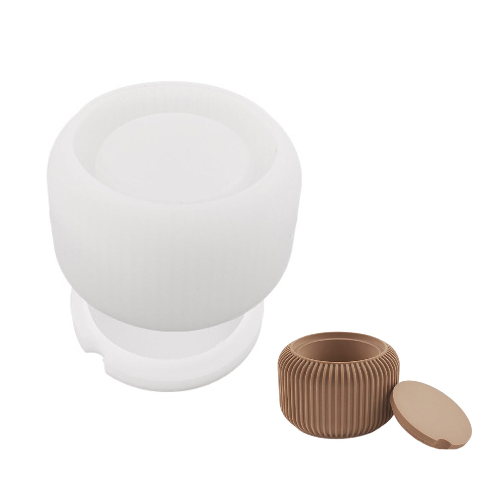 PANGBOER Silicone Molds Stripe Incensed Burners Cup Making Molds Plaster Craft Supplies Epoxy Resin Stripe Incensed Burners Silicone Plaster Cup