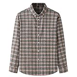 Super Large Plaid Flannel Spring and Autumn Young Men Long Sleeve Casual Shirts Pl 6033 4XL
