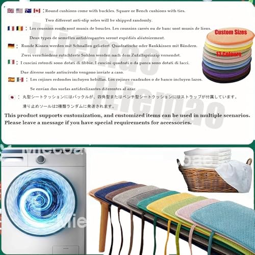 Coussin d'assise sur mesure lavable pour soulager l'assise des bancs durs