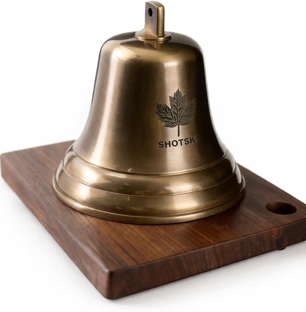 Personalized Handcrafted Brass Ship Bell with Wall Mount & Rope - Custom Engraved Nautical Home Decor, Pub Last Call, Sales Victory & Cancer Treatment Milestone (Bronze Finish)