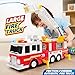 Extra Large Toddler Fire Truck Toys for Boys with 33-inch Ladder, Realistic Sirens, Lights & Sprinkler Pump, Big Firetruck Emergency Vehicle, Kids Toys for Age 3, 4, 5, 6, 7, Christmas Birthday Gift