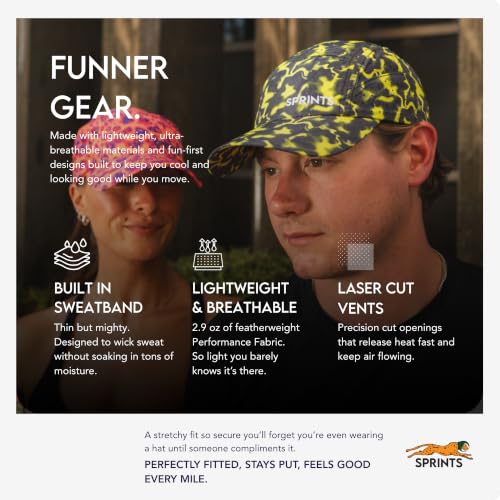 Image of Sprints Race Day Performance HyperG Racing Cap | The Lightweight, Quick Dry, Running, Sport Hat, One Size, Unisex