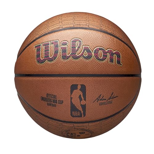 Wilson Emirates NBA Cup Official Game Basketball - Tamanho 7, marrom