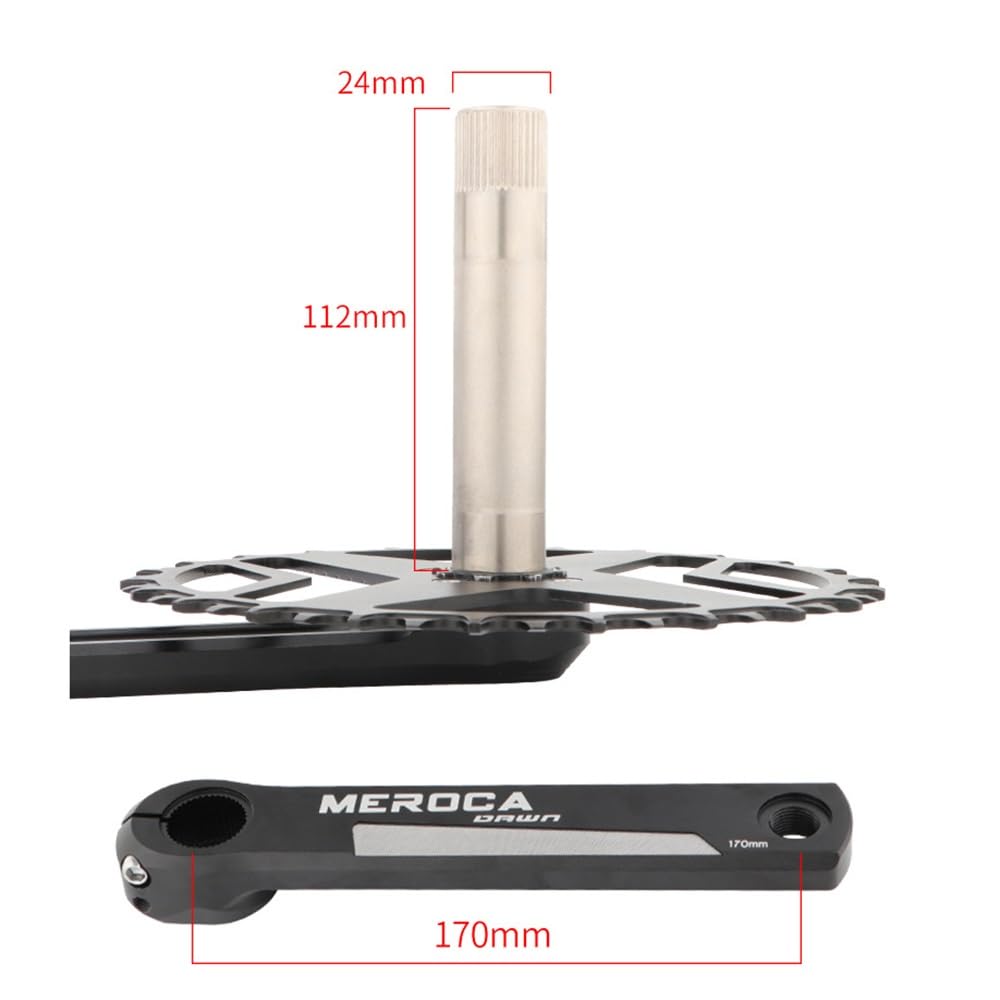 44T 46T 48T 50T zestaw korbowy z pojedynczą zębatką GXP 170 mm rower szosowy składany rower korbowy aluminiowy drążony zintegrowany zestaw ramienia korbowego z dolnym wspornikiem