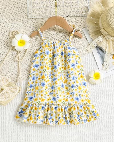 Image of Weebaby Baby Clothes Girl Toddler Summer Outfits Infant Casual Sleeveless Halter Ruffle Tank Cute Short Set Baby Clothing