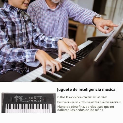 Teclado Musical Educativo, 37 Teclas, con Micrófono Integrado, Compacto, Tipo Piano y Numérico para Niños