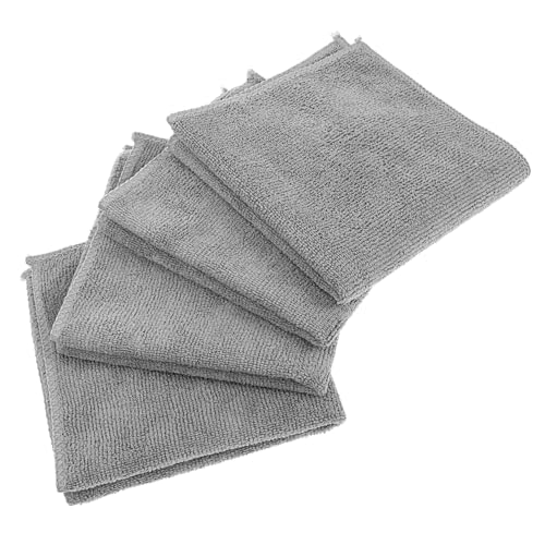 IMIKEYA 8 Piezas Paño De Limpieza Productos Trapo Paños Tela Reutilizable Objetivo Limpieza Interna Multi Ultra Limpiador Todo Auto Hilas Brillante Grey Fibra Extrafina