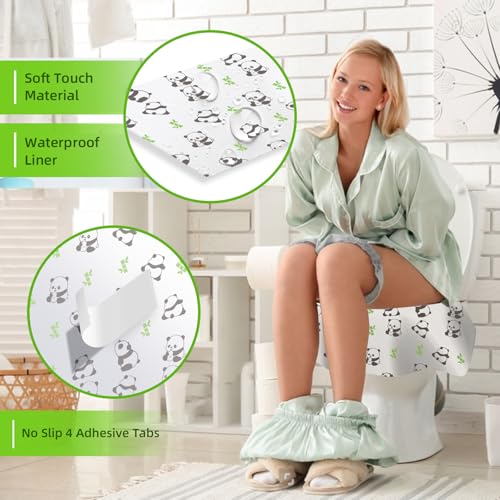 image for dlnope Upgraded Disposable Toilet Seat Covers (20 Pack) - Waterproof, 