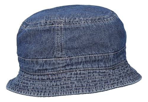 Chapeau de pêcheur en denim bleu d'été unisexe en coton réglable