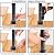 Stair Railing Lndoor,Hand Rails for Outdoor Steps, Metal U Shaped Handrails for Indoor Stairs, Lndustrial Wrought Lron Handrail, Stair Handrail?for Stairs Porch Garden (U-Black, 90CM)